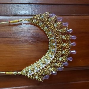 Jorvik Filigree Pink & Gold Beaded Statement Necklace